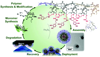 Graphical abstract: Degradable sugar-based magnetic hybrid nanoparticles for recovery of crude oil from aqueous environments