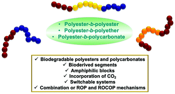 Graphical abstract: Strategies for the synthesis of block copolymers with biodegradable polyester segments