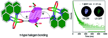 Graphical abstract: π-Type halogen bonding enhanced the long-lasting room temperature phosphorescence of Zn(ii) coordination polymers for photoelectron response applications