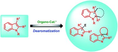 Graphical abstract: Progresses in organocatalytic asymmetric dearomatization reactions of indole derivatives