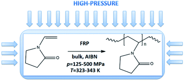 Graphical abstract: Pressure-assisted solvent- and catalyst-free production of well-defined poly(1-vinyl-2-pyrrolidone) for biomedical applications