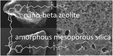 Graphical abstract: Self-organization of silicates on different length scales exemplified by amorphous mesoporous silica and mesoporous zeolite beta using multiammonium surfactants