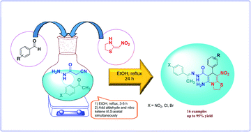 Graphical abstract: Synthesis of highly functionalized thiazolo[3,2-a]pyridine derivatives via a five-component cascade reaction based on nitroketene N,S-acetal