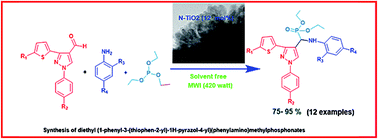 Graphical abstract: Nanostructured N doped TiO2 efficient stable catalyst for Kabachnik–Fields reaction under microwave irradiation
