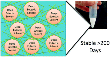 Graphical abstract: Deep eutectic solvent in water pickering emulsions stabilised by cellulose nanofibrils