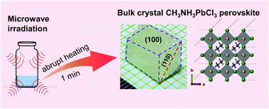 Graphical abstract: Rapid growth of the CH3NH3PbCl3 single crystal by microwave irradiation