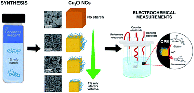 Graphical abstract: Green synthesis of starch-capped Cu2O nanocubes and their application in the direct electrochemical detection of glucose