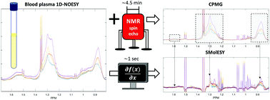 Graphical abstract: SMolESY: an efficient and quantitative alternative to on-instrument macromolecular 1H-NMR signal suppression