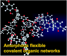 Graphical abstract: Amorphous flexible covalent organic networks containing redox-active moieties: a noncrystalline approach to the assembly of functional molecules