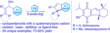 Graphical abstract: Palladium-catalysed 5-endo-trig allylic (hetero)arylation