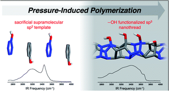 Graphical abstract: ‘Sacrificial’ supramolecular assembly and pressure-induced polymerization: toward sequence-defined functionalized nanothreads