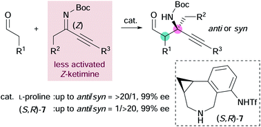 Graphical abstract: Construction of chiral α-tert-amine scaffolds via amine-catalyzed asymmetric Mannich reactions of alkyl-substituted ketimines