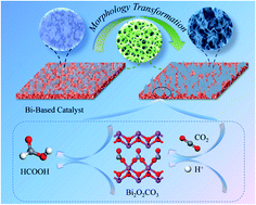 Graphical abstract: The in situ morphology transformation of bismuth-based catalysts for the effective electroreduction of carbon dioxide
