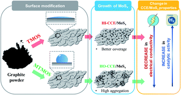Graphical abstract: Engineering the surface wettability of a ceramic carbon electrode for improved hydrogen evolution performance of a molybdenum sulfide electrocatalyst