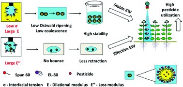 Graphical abstract: A simple and effective strategy to enhance the stability and solid–liquid interfacial interaction of an emulsion by the interfacial dilational rheological properties