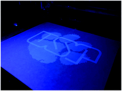 Graphical abstract: Fluorescent patterning of paper through laser engraving