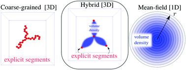 Graphical abstract: Computer modeling of polymer stars in variable solvent conditions: a comparison of MD simulations, self-consistent field (SCF) modeling and novel hybrid Monte Carlo SCF approach