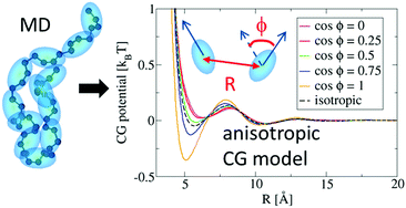 Graphical abstract: Assessment of an anisotropic coarse-grained model for cis-1,4-polybutadiene: a bottom-up approach