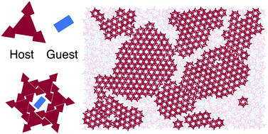Graphical abstract: Shape-driven entropic self-assembly of an open, reconfigurable, binary host–guest colloidal crystal