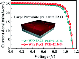 Graphical abstract: Long-term stable and highly efficient perovskite solar cells with a formamidinium chloride (FACl) additive