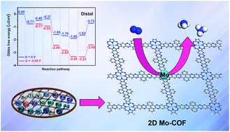Graphical abstract: A two-dimensional conductive Mo-based covalent organic framework as an efficient electrocatalyst for nitrogen fixation
