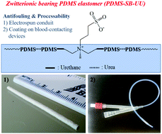 Graphical abstract: A biostable, anti-fouling zwitterionic polyurethane-urea based on PDMS for use in blood-contacting medical devices