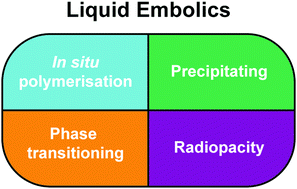 Graphical abstract: Advancements in the development on new liquid embolic agents for use in therapeutic embolisation