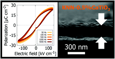 Graphical abstract: Ferroelectric and dielectric properties of Ca2+-doped and Ca2+–Ti4+ co-doped K0.5Na0.5NbO3 thin films