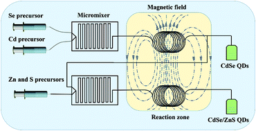 Graphical abstract: Magnetothermal microfluidic-directed synthesis of quantum dots
