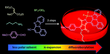 Graphical abstract: Photostable orange-red fluorescent unsymmetrical diketopyrrolopyrrole–BF2 hybrids