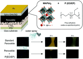Graphical abstract: Effect of the incorporation of poly(ethylene oxide) copolymer on the stability of perovskite solar cells