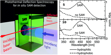 Graphical abstract: In situ photothermal deflection spectroscopy revealing intermolecular interactions upon self-assembly of dye monolayers