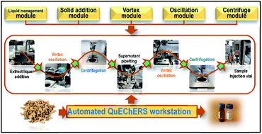 Graphical abstract: Automated QuEChERS for the determination of 482 pesticide residues in Radix codonopsis by GC-Q-TOF/MS and LC-Q-TOF/MS