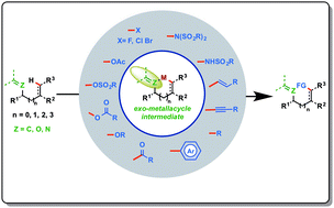 Graphical abstract: Transition metal catalyzed C–H bond activation by exo-metallacycle intermediates