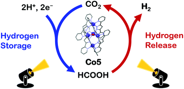 Graphical abstract: Photochemical hydrogen production based on the HCOOH/CO2 cycle promoted by a pentanuclear cobalt complex