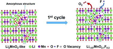 Graphical abstract: Operando electrochemical fluorination to achieve Mn4+/Mn2+ double redox in a Li2MnO3-like cathode