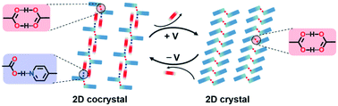 Graphical abstract: 2D cocrystal engineering: switching the robust carboxylic acid–pyridine supramolecular heterosynthon via an oriented external electric field