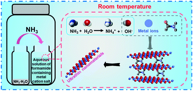 Graphical abstract: Synthesis of ultrathin metal oxide and hydroxide nanosheets using formamide in water at room temperature