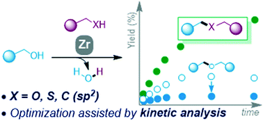 Graphical abstract: Zirconium-catalysed direct substitution of alcohols: enhancing the selectivity by kinetic analysis