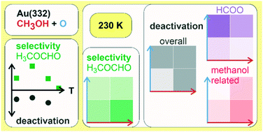 Graphical abstract: Methanol oxidation on Au(332): methyl formate selectivity and surface deactivation under isothermal conditions