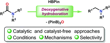 Graphical abstract: Deoxygenative hydroboration of carboxamides: a versatile and selective synthetic approach to amines