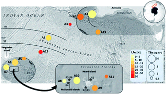 Graphical abstract: Atmospheric inputs of volcanic iron around Heard and McDonald Islands, Southern ocean