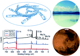 Graphical abstract: Surface solvation of Martian salt analogues at low relative humidities