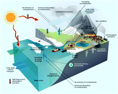 Graphical abstract: Climate change influence on the levels and trends of persistent organic pollutants (POPs) and chemicals of emerging Arctic concern (CEACs) in the Arctic physical environment – a review