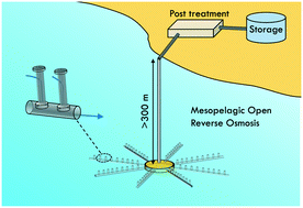 Graphical abstract: Emerging investigator series: toward the ultimate limit of seawater desalination with mesopelagic open reverse osmosis