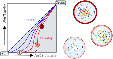 Graphical abstract: Multiple pathways in NaCl homogeneous crystal nucleation