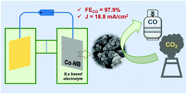 Graphical abstract: Boosting CO2 electroreduction over Co nanoparticles supported on N,B-co-doped graphitic carbon