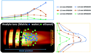 Graphical abstract: ICP-MS spatial profiles in presence of ethanol and their application for the analysis of ethanol containing samples