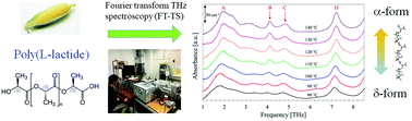 Graphical abstract: Temperature dependent poly(l-lactide) crystallization investigated by Fourier transform terahertz spectroscopy