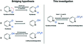 Graphical abstract: 2-Difluoromethylpyridine as a bioisosteric replacement of pyridine-N-oxide: the case of quorum sensing inhibitors